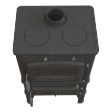 Печь-камин чугунный FireWay Dacha с варочной поверхностью патина бронза Амазонка бай фото в Минске