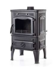 Печь-камин чугунный FireWay Dacha с варочной поверхностью патина бронза Амазонка бай фото в Минске