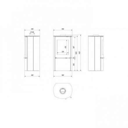 Купить Печь-камин Kratki Falcon 9 в Минске