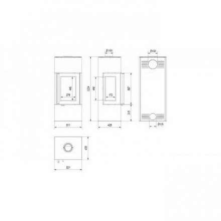 Купить Печь-камин Kratki THOR 8 View в Минске Амазонка бай фото в Минске