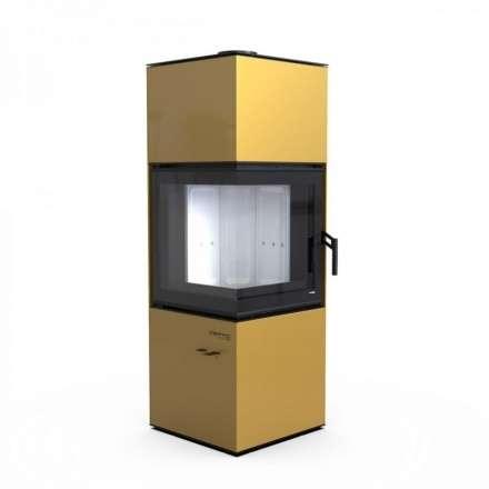 Печь-камин угловой DEFRO HOME QUADROOM золотой Амазонка бай фото в Минске