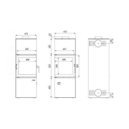 Печь-камин DEFRO HOME QUADROOM Амазонка бай фото в Минске