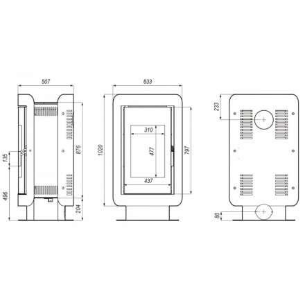 Печь-камин DEFRO HOME OVAL Амазонка бай фото в Минске