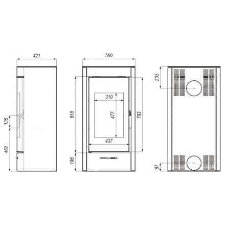 Печь-камин DEFRO HOME ORTI Амазонка бай фото в Минске