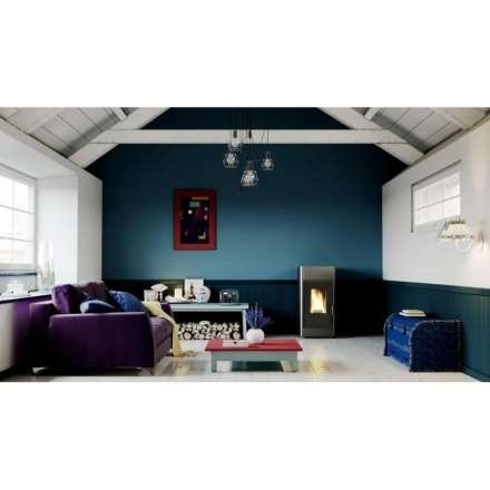 Пеллетный печь-камин DEFRO HOME MYPELL в интерьере Амазонка бай фото в Минске