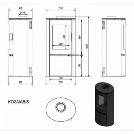 Купить Печь-камин Kratki Koza/AB/S/DR в Минске Амазонка бай фото в Минске