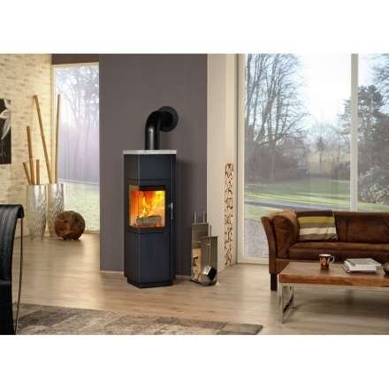 Печь-камин в интерьере HARK 112 ECOplus угловой с шамотом Амазонка бай фото в Минске