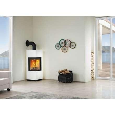 Печь-камин HARK Fifty 1.0 ECOplus угловой белый в интерьере Амазонка бай фото в Минске