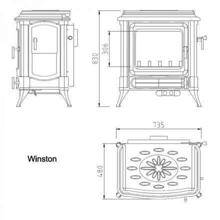 Печь-камин HARK Winston в интерьере Амазонка бай фото в Минске