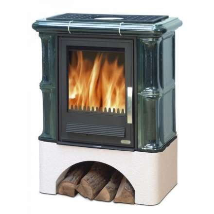 Кафельная печь ABX Bavaria К с теплообменником и ровным цоколем в Минске