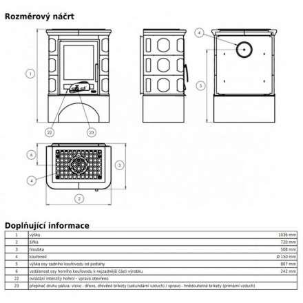 Кафельная печь ABX Marina LP с чугунной топкой в Минске
