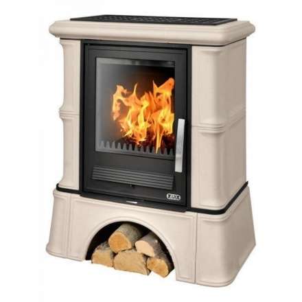 Кафельная печь ABX Bavaria L с чугунной топкой, с кафельным цоколем в Минске