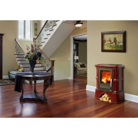 Кафельная печь ABX Bavaria L с чугунной топкой, с кафельным цоколем в Минске