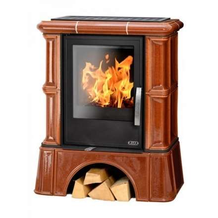 Кафельная печь ABX Bavaria L с чугунной топкой, с кафельным цоколем Амазонка бай фото в Минске