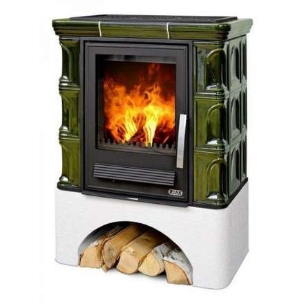 Кафельная печь ABX Iberia L, с чугунной топкой, с прямым цоколем в Минске