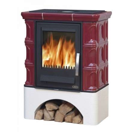 Кафельная печь ABX Iberia L, с чугунной топкой, с прямым цоколем Амазонка бай фото в Минске