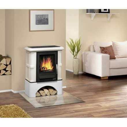 Кафельная печь ABX Bavaria L с чугунной топкой, с ровным цоколем в Минске