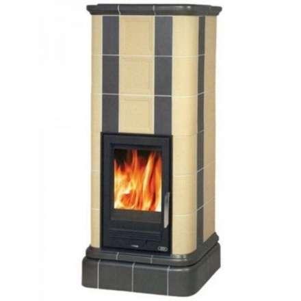 Кафельная печь ABX Kaledonie K с теплообменником и стальной топкой, в кафельной облицовке в Минске