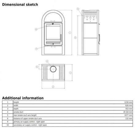 Печь-камин ABX Stockholm 8 в Минске