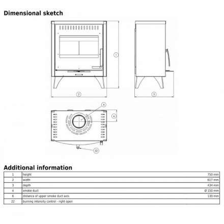 Печь-камин ABX Tampa в Минске