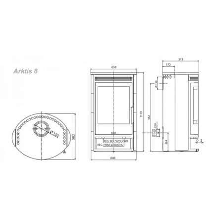 Печь-камин ABX Arktis 8 в Минске