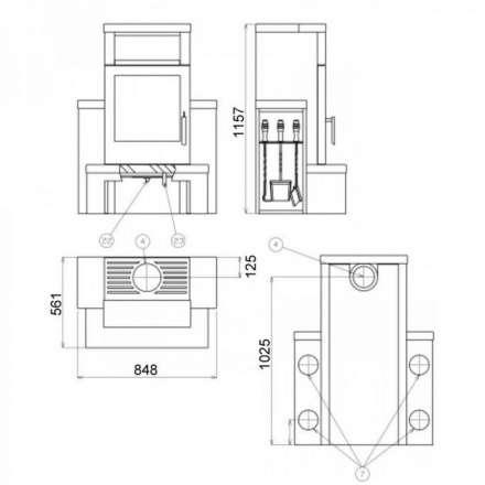 Печь-камин ABX Hamar в Минске