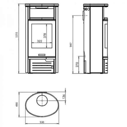 Печь-камин ABX Atlantik 7 в Минске