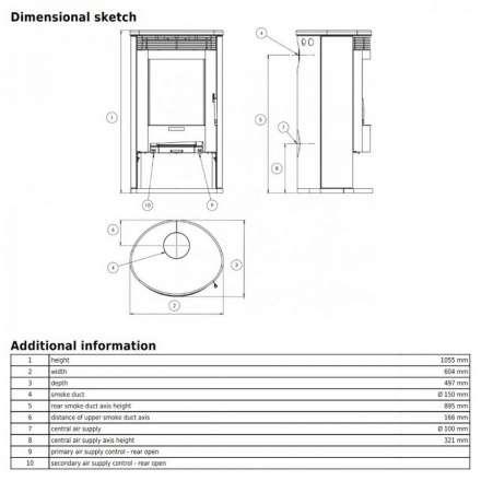 Печь-камин ABX Tartu 7 в Минске