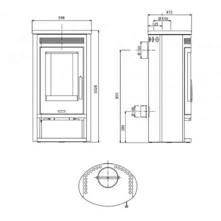Печь-камин ABX Arktis 6 в Минске
