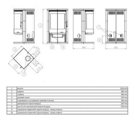 Печь-камин ABX Admiral угловой в Минске