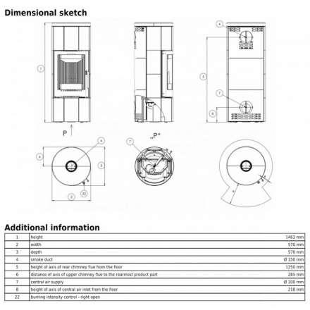 Печь-камин ABX Porto 1 в Минске