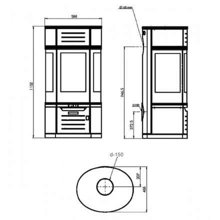 Печь-камин ABX Atrium 6 в Минске