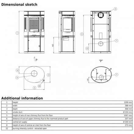 Печь-камин ABX Yukon в Минске