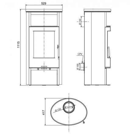Печь-камин ABX Island 5 в Минске