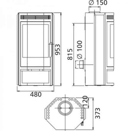 Печь-камин ABX Baltik 4 в Минске