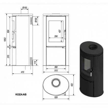 Купить Печь-камин Kratki Koza/AB в Минске Амазонка бай фото в Минске