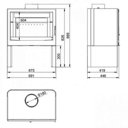 Купить Печь-камин KFD STO iM 14 в интерьере чугунная в Минске в Минске