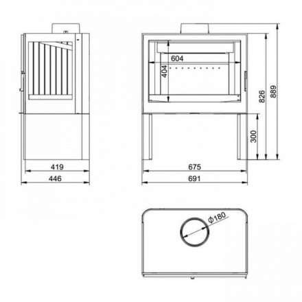 Купить Печь-камин KFD STO M 14 в интерьере чугунная в Минске в Минске