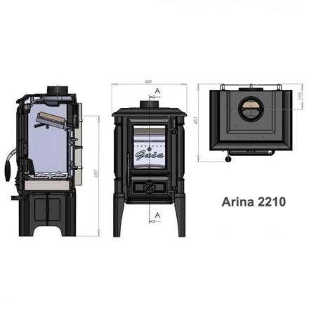 Печь GUCA Arina High из чугуна в Минске