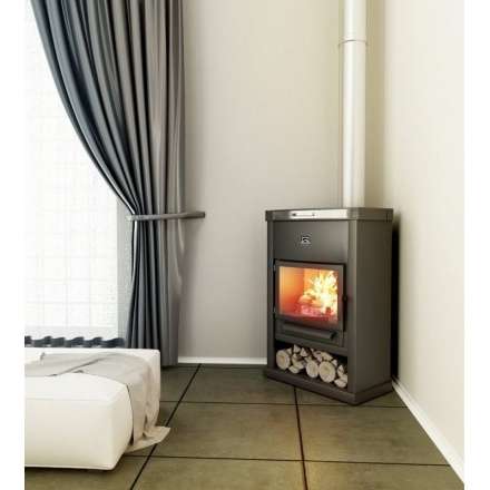 Недорогой камин Теплодар ОВ-140 (угловой) фото в интерьере в Минске