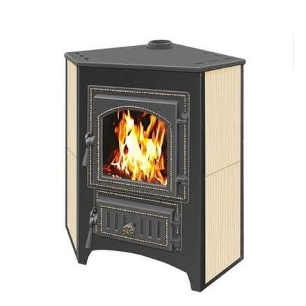Печь-камин Везувий ПК-01 (270) угловой бежевый 9 кВт Амазонка бай фото в Минске