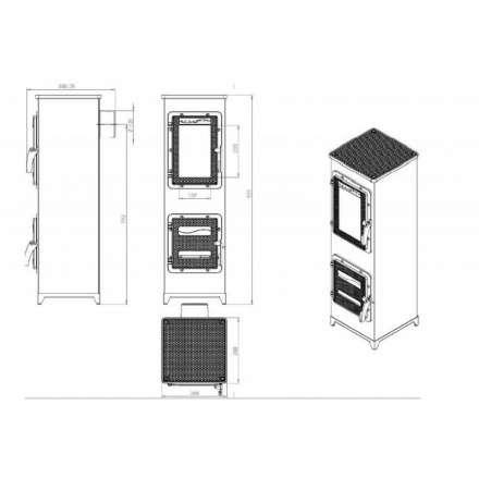 Купить отопительную печь Nordflam Padva Амазонка бай фото в Минске