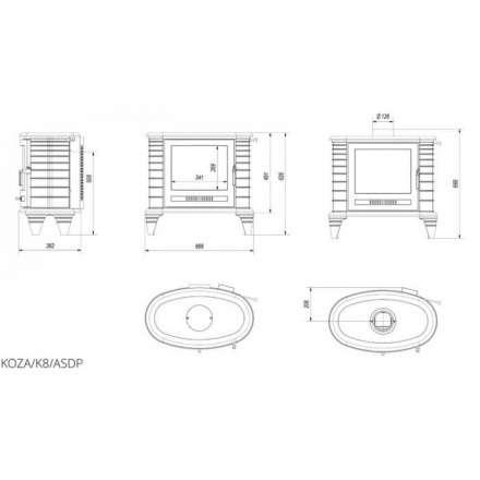 Купить Печь-камин Kratki Koza K8 в Минске Амазонка бай фото в Минске