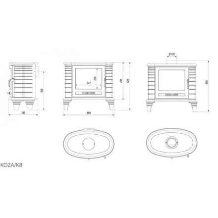Купить Печь-камин Kratki Koza K8 в интерьере в Минске Амазонка бай фото в Минске