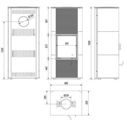 Купить кафельный печь камин Kratki NADIA KAFEL B RYFEL в Минске