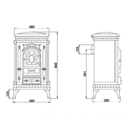Печь-камин Ambra Eurokom Амбра Амазонка бай фото в Минске