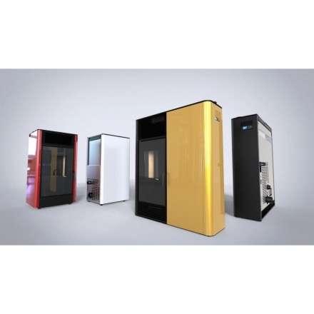 Пеллетный печь-камин в интерьере DEFRO HOME SLIMPELL Амазонка бай фото в Минске