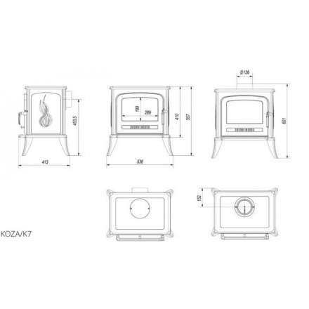 Печь-камин Kratki Koza K7 Амазонка бай фото в Минске