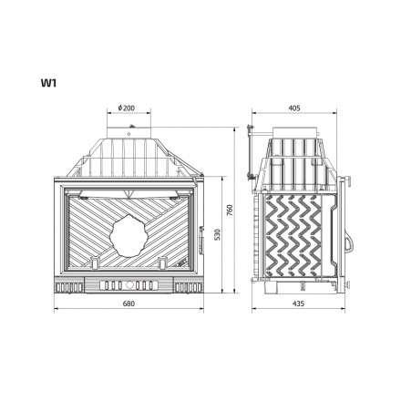 Каминная топка Kawmet W1-18 кВт Феникс в Минске