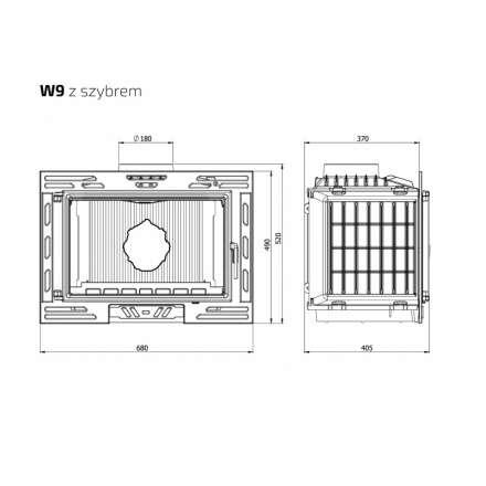Каминная топка Kawmet W9-12,8 кВт в Минске
